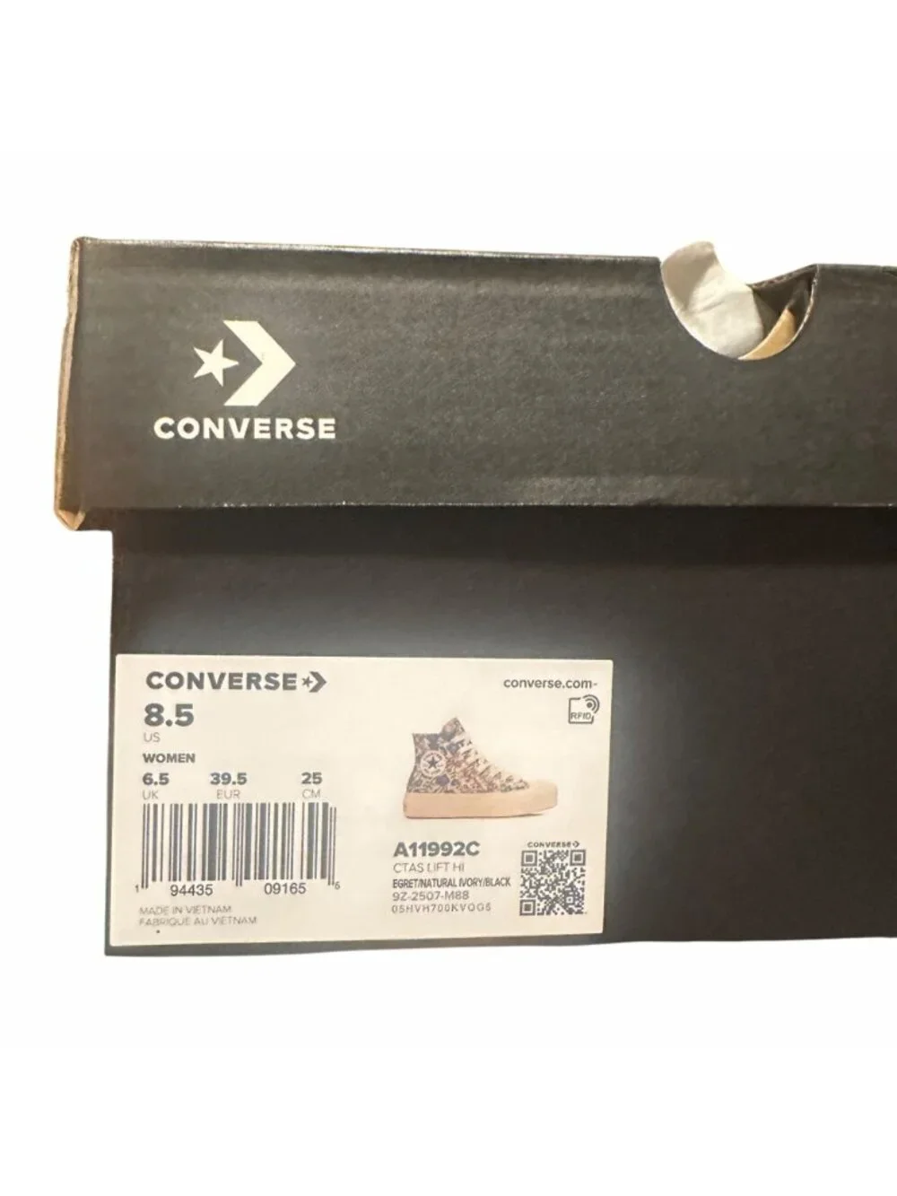 ✨Converse Chuck Taylor Lift Platform 8.5 Womens Sneakers Floral Tapestry A11992C - Picture 7 of 10